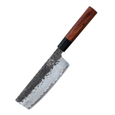 MITSUMOTO SAKARI 7-inch Japanese Nakiri Chef Knife, High Carbon Stainless Steel Vegetable Kitchen Knife