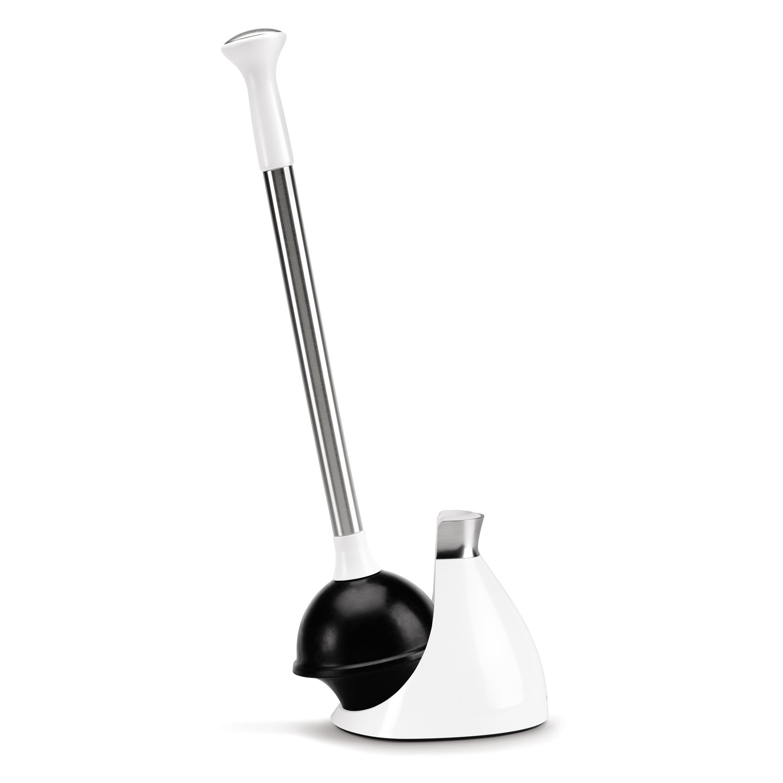 Simplehuman Toilet Plunger and Caddy, White
