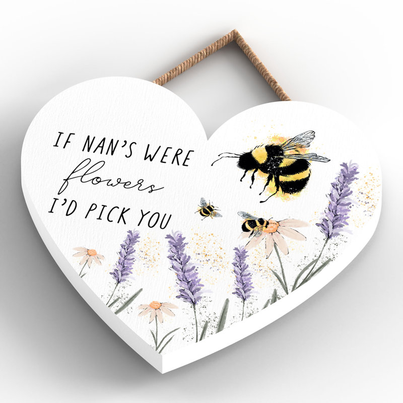 Nan Small Heart Plaque