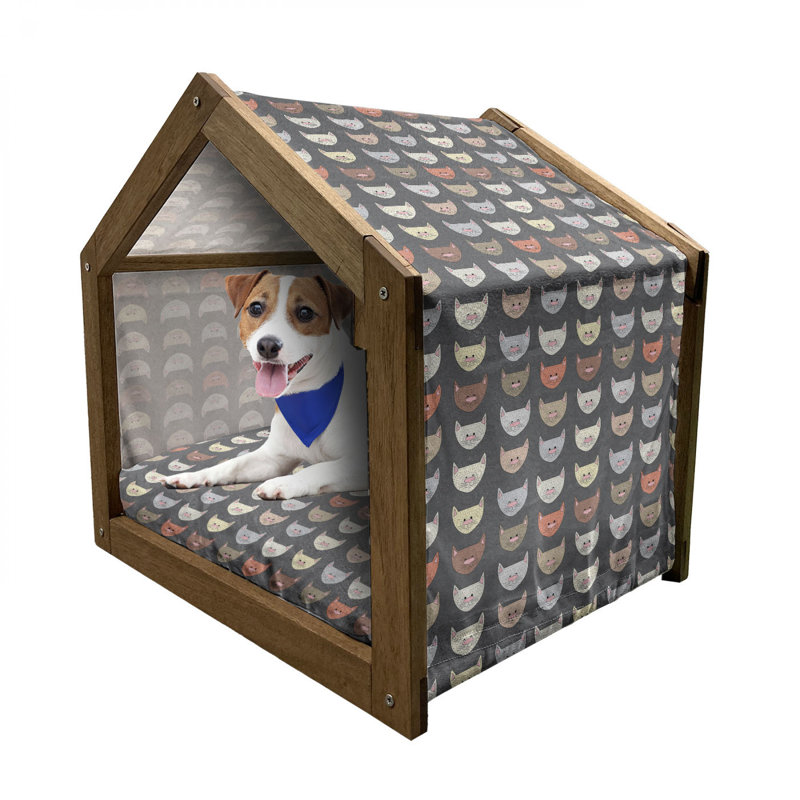 Niche en bois pour chien, H 22,44 po x l 23,62 po x P 17,72 po