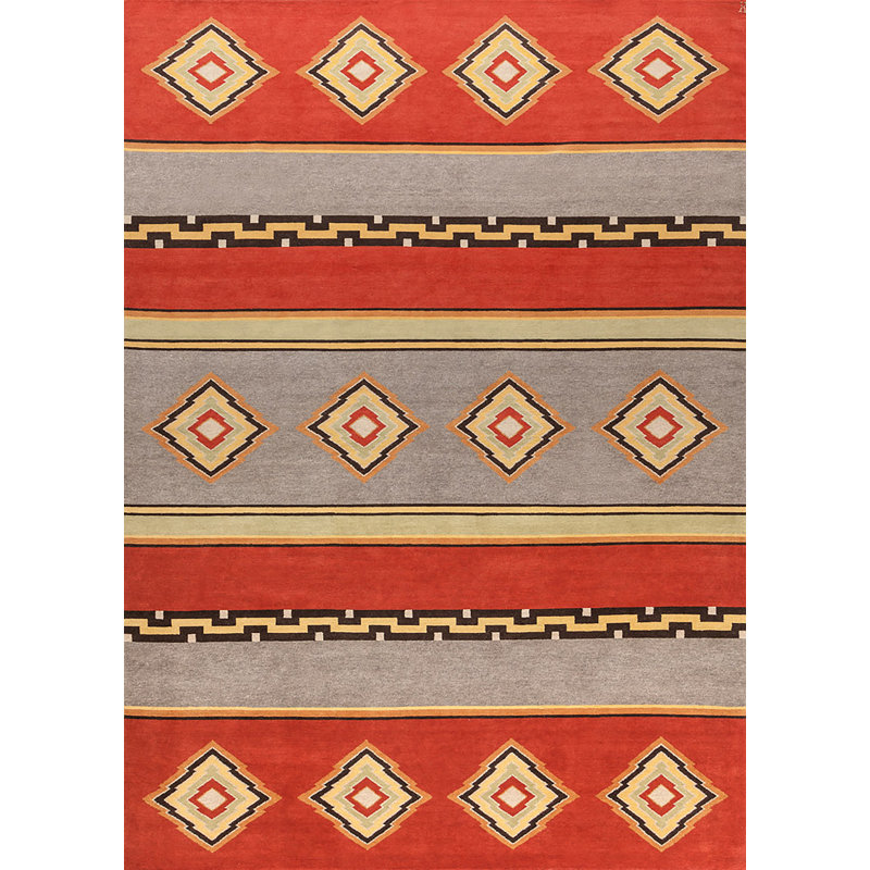 Mesa Wool Southwestern Area Rug in Red, Rectangle 10' x 14'