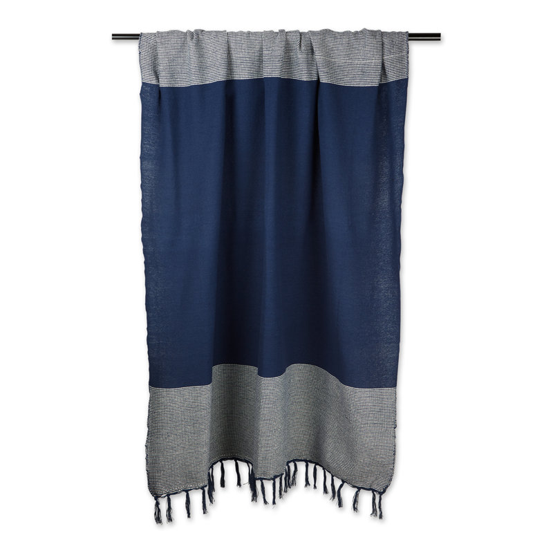 Plain Weave / Muslin Throw Blanket, Navy