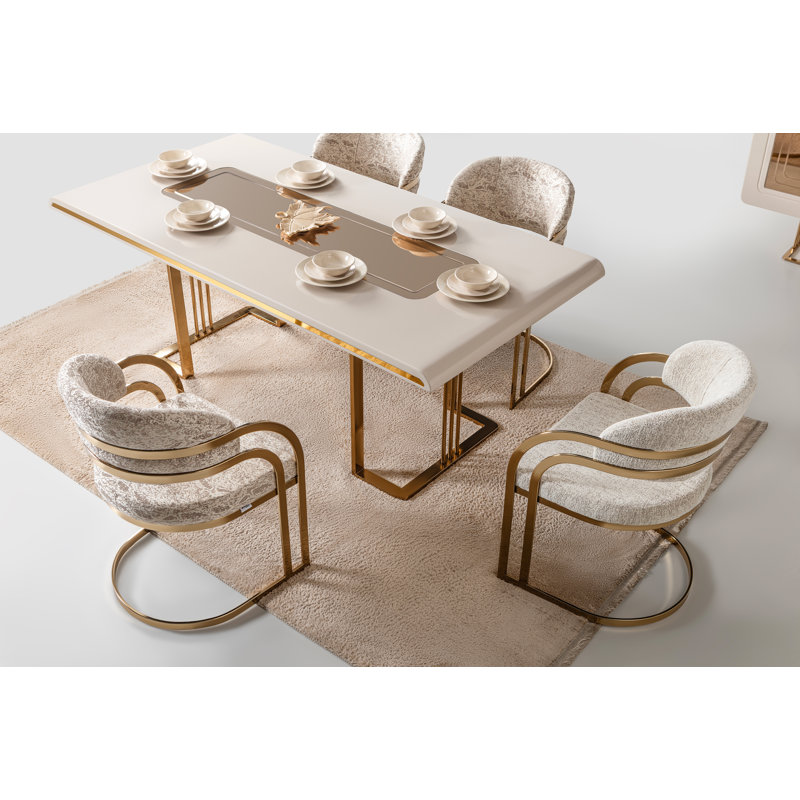 Ensemble de salle à manger Aurelia Modern Glam, 6