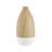 Prader Flask Teardrop Contemporary Two Tone Tabletop Vase - White And Beech