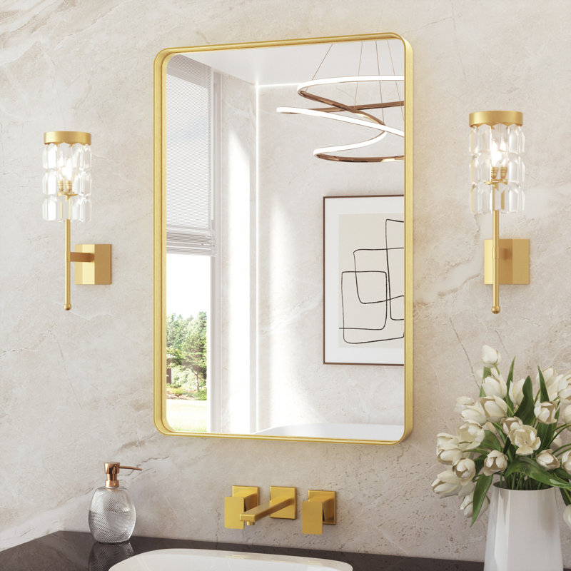 Aluminium Mirror, Matte Black, 61cm x 91.4cm, Rectangle