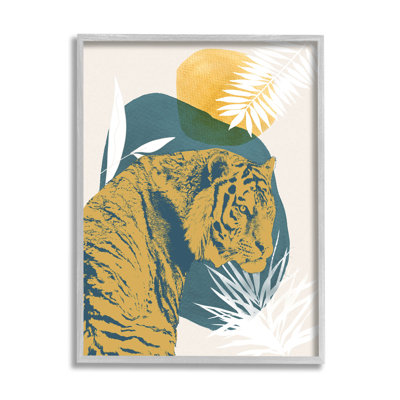 «Botanical Tiger», collage d'art par giclée par Carol Robinson