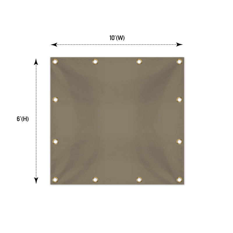 Multipurpose Heavy Duty Tarps Waterproof, UV Resistant Outdoor Protective Tarpaulin with Reinforcement(6 x 10 ft), Beige