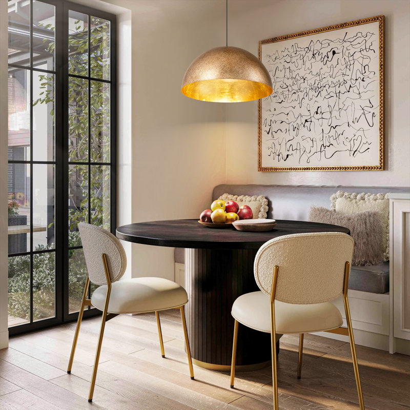Aire 1 - Light Dimmable Single Dome Kitchen Island Pendant, 92.13" H x 24" W x 24" D