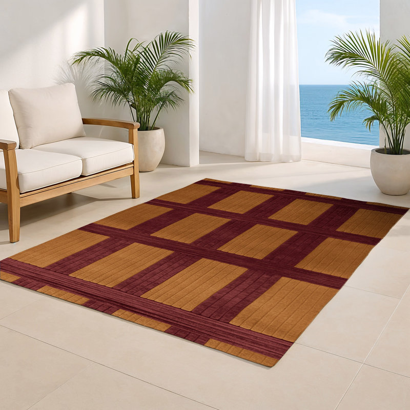 Tapis rouge intérieur et extérieur Trellis, Rectangulaire 8 pi x 10 pi