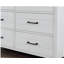 Table de chevet de couleur blanche 1pc Table de chevet en bois massif Noir 2 tiroirs avec plateau gris, finition deux tons