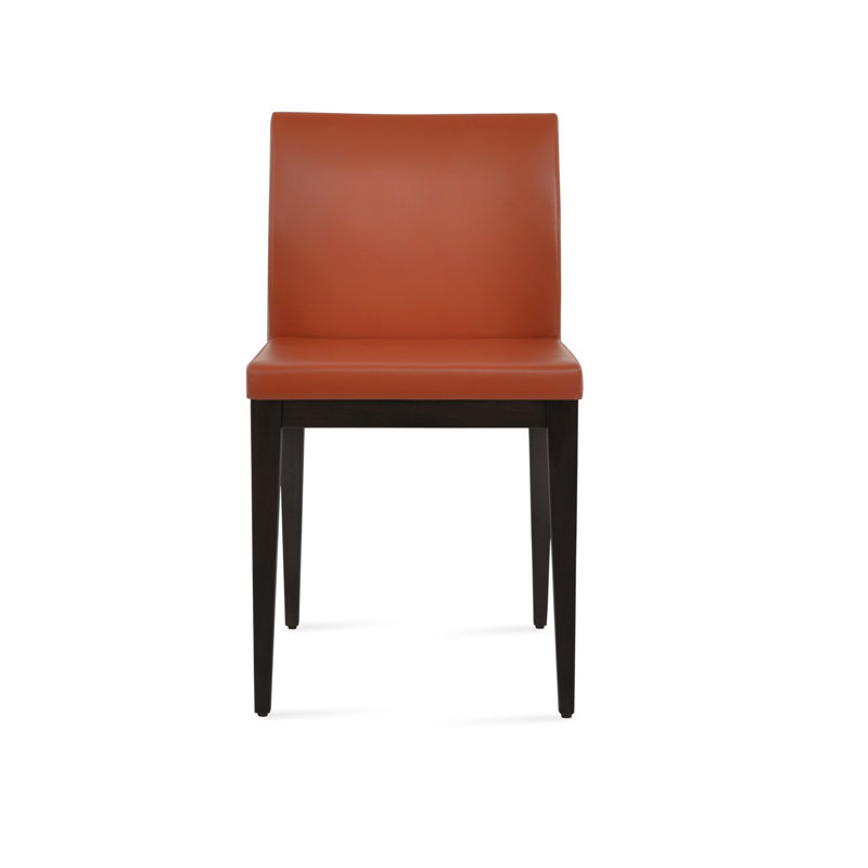 Aria Wood Dining Chair, Wenge, Brick PPM Faux Leather