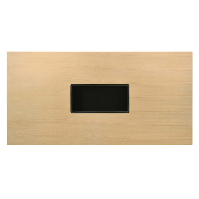 Table de salle à manger rectangulaire 71 "Blayde, finition naturelle