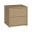 Chadwic Modern minimalistic bedside table with 2 drawers, engineered wood, taupe, 49.8 cm W x 47.9 cm H x 41.5 cm D-124641030