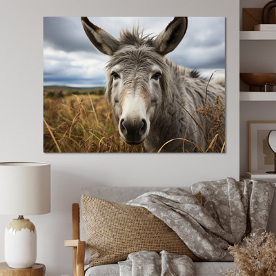 «Grey Donkey Gentle Companion», reproduction sur toile