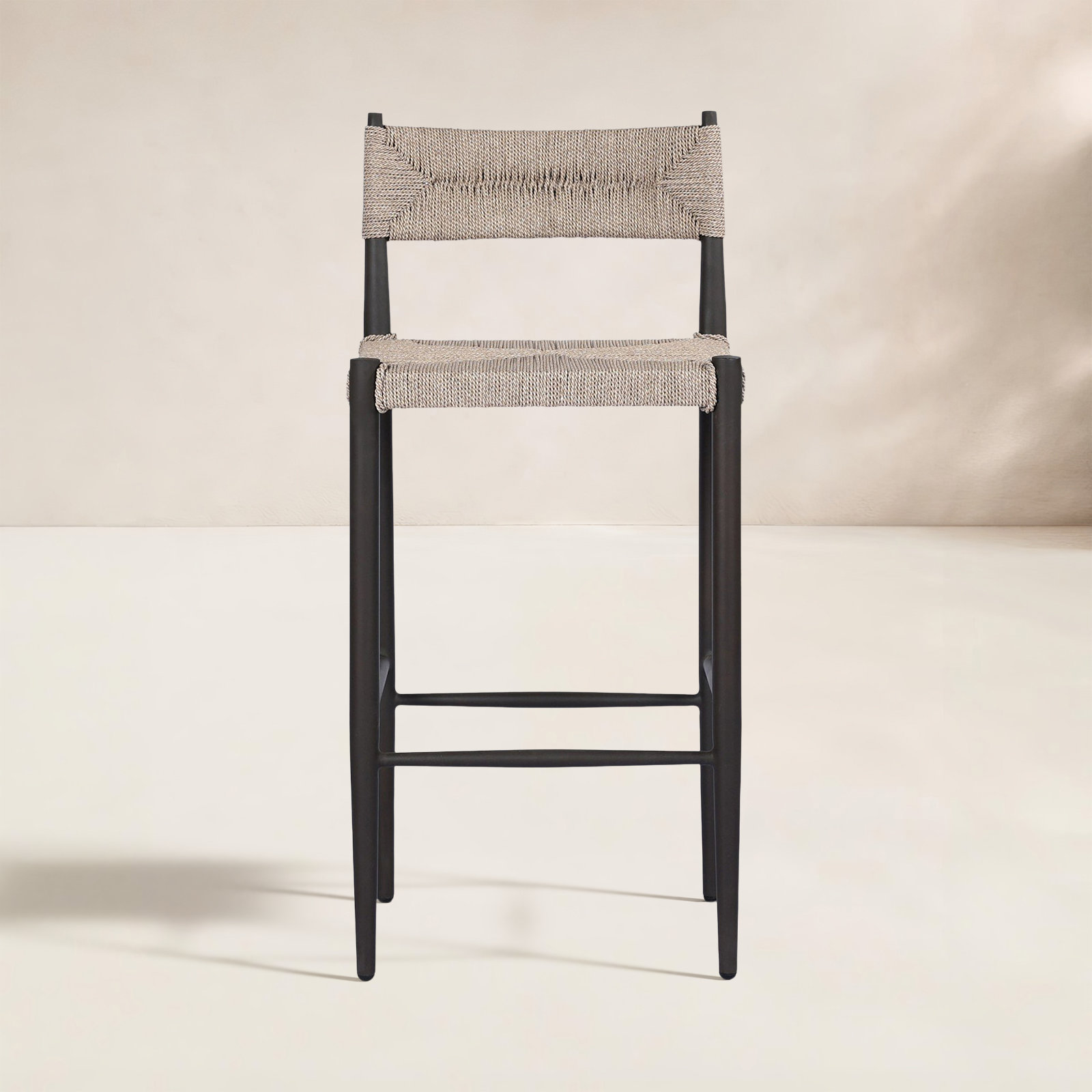 Adalard Iron Outdoor Bar Stool, 30"
