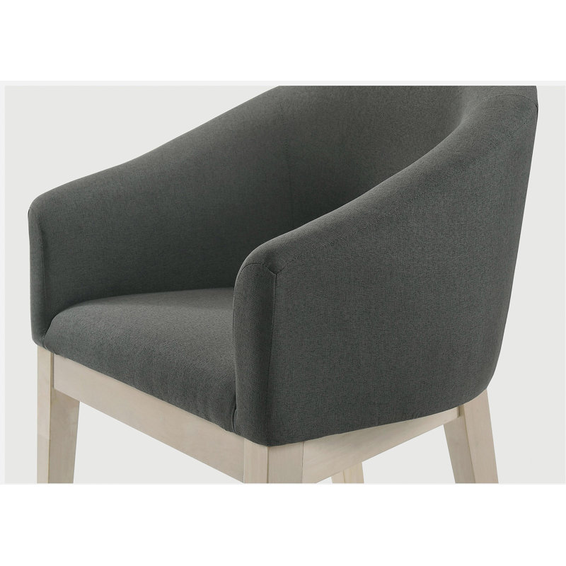 Ensemble de 2 fauteuils tonneau en tissu gris 23 po Neroli
