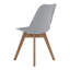 Chaises de salle à manger grises en polypropylène, de 2, pour chauffer et accentuer 2 chaises et chaises