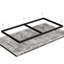Table de salle à manger rectangulaire 6, design élégant, gris, poids de 89,32 lb