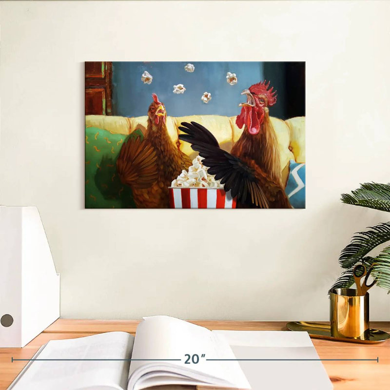 Popcorn Chickens, 8" H x 12" W