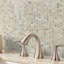 Montessa Penny Round 12 in. x 12 in. Glossy Glass Mosaic Wall Tile-1994710544