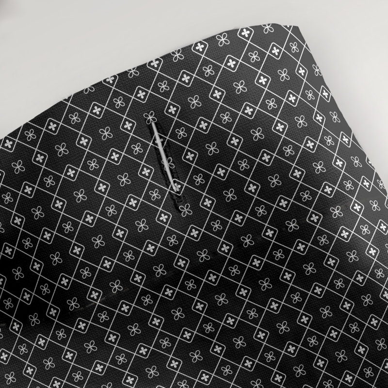 Rideau de douche simple Katelyn Elizabeth, Noir