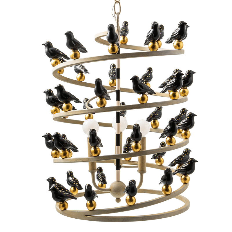 Courtly 3 - Light Unique Tiered Chandelier