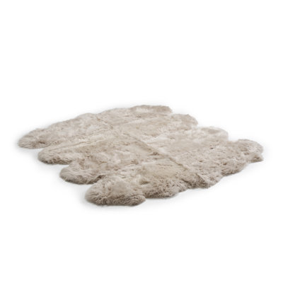 Solid Colour Sheepskin Shag 180cm X 214cm Area Rug