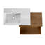 Meuble-lavabo mural de 30 pouces avec lavabo en résine et armoire latérale, tiroir à fermeture en douceur (KD-Packing), armoire combinée 09430IMO-30L-SC00512IMO