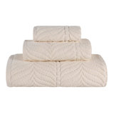 Ensemble de serviettes de bain en coton jacquard Flaxberry