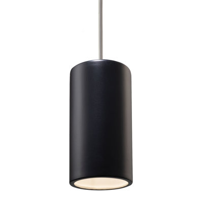 Luminaire suspendu cylindrique à tige rigide DEL