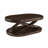 44"W Wood Oval Coffee Table With X-Shaped Base