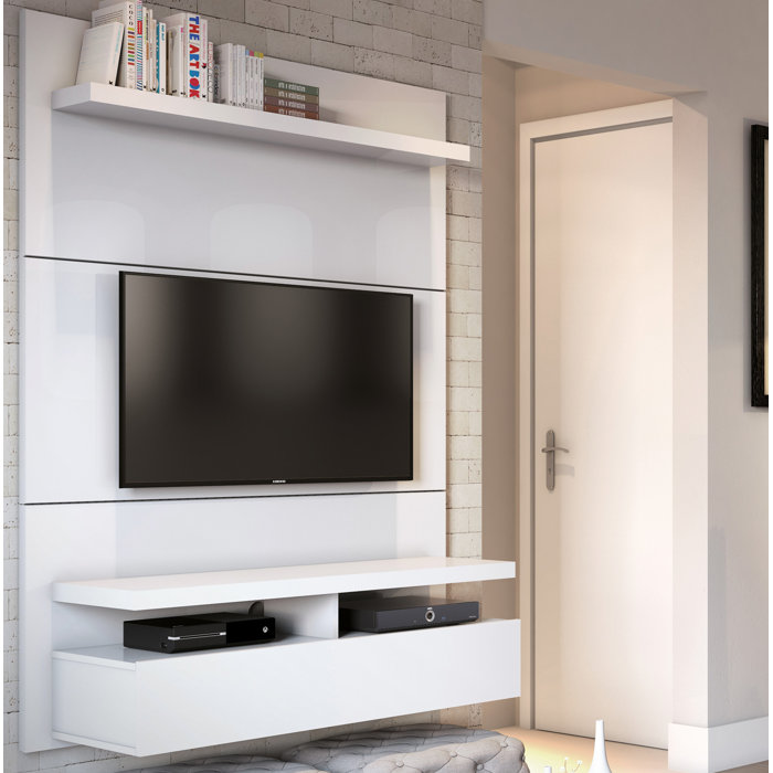 White Gloss Everley 47.24'' Media Center by Wade Logan®