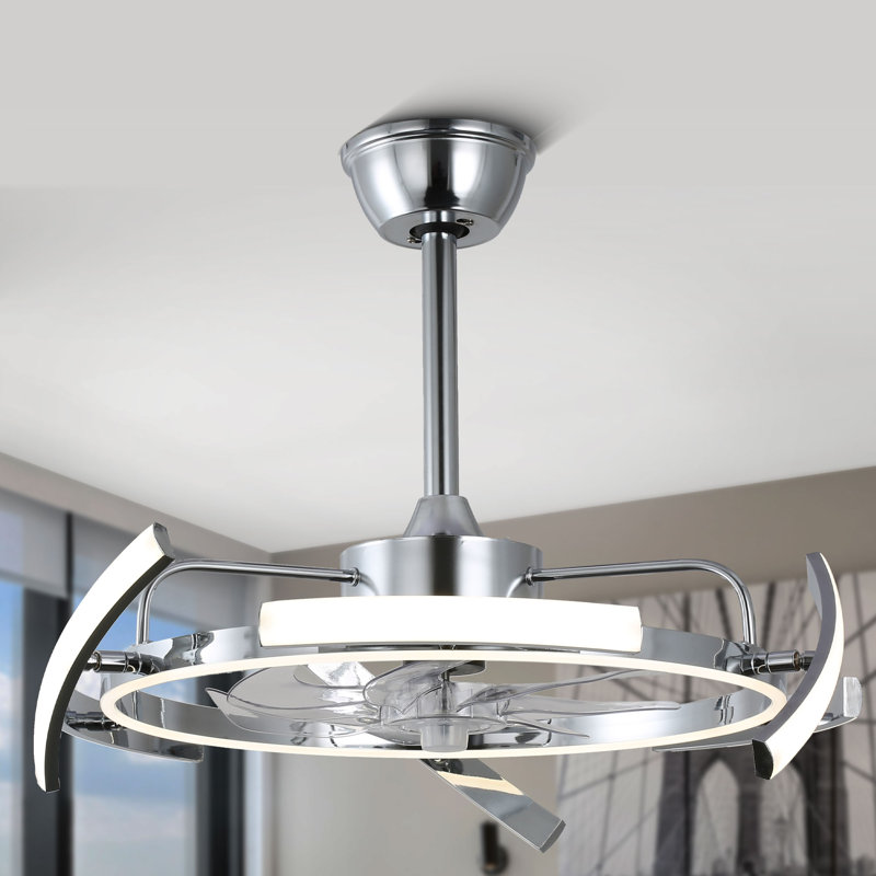 Ventilateur de plafond 12 po avec lumières DEL Jenna, Noir