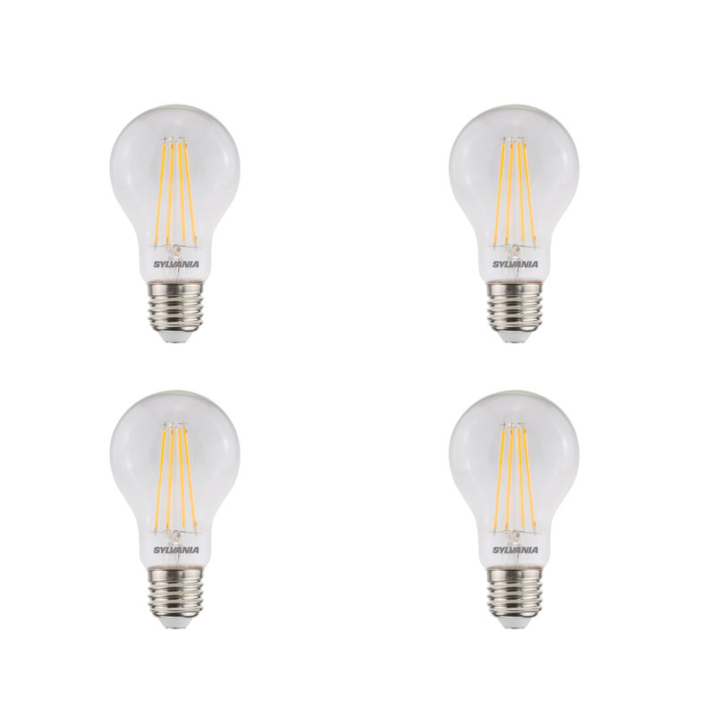 Sylvania ToLEDo RT GLS LED Filament Light Bulb E27 806 Lumens Warm White 2700K - Pack of 4