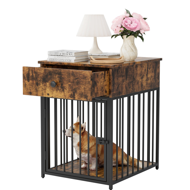 Cage pour animaux avec tiroir pour petit chien
