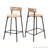 Paper Rope Round Bar Stools with Back Set of 2-1189745057