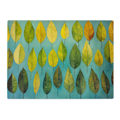Leaf Minimalism No.3  Glass Chopping Board