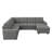 Cottone U-shaped Sleeper Sectional Pull Out Sofa Bed With Storage Chaise-1809983500