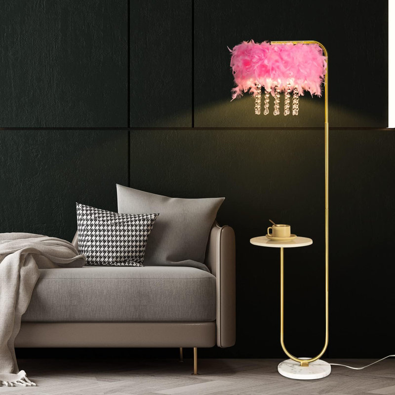 Naibe 64.9'' Pink LED Novelty Floor Lamp, Pink
