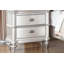 Table de chevet classique Classic Finition beige / blanc ou table de chevet 2 tiroirs argent antique