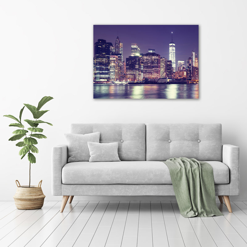 New York By Night - Wrapped Canvas Print
