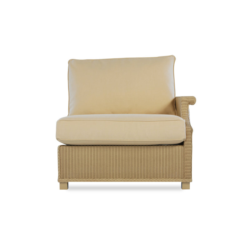 Hamptons Outdoor One Arm Lounge Chair, Ivory, Cottage Pepper