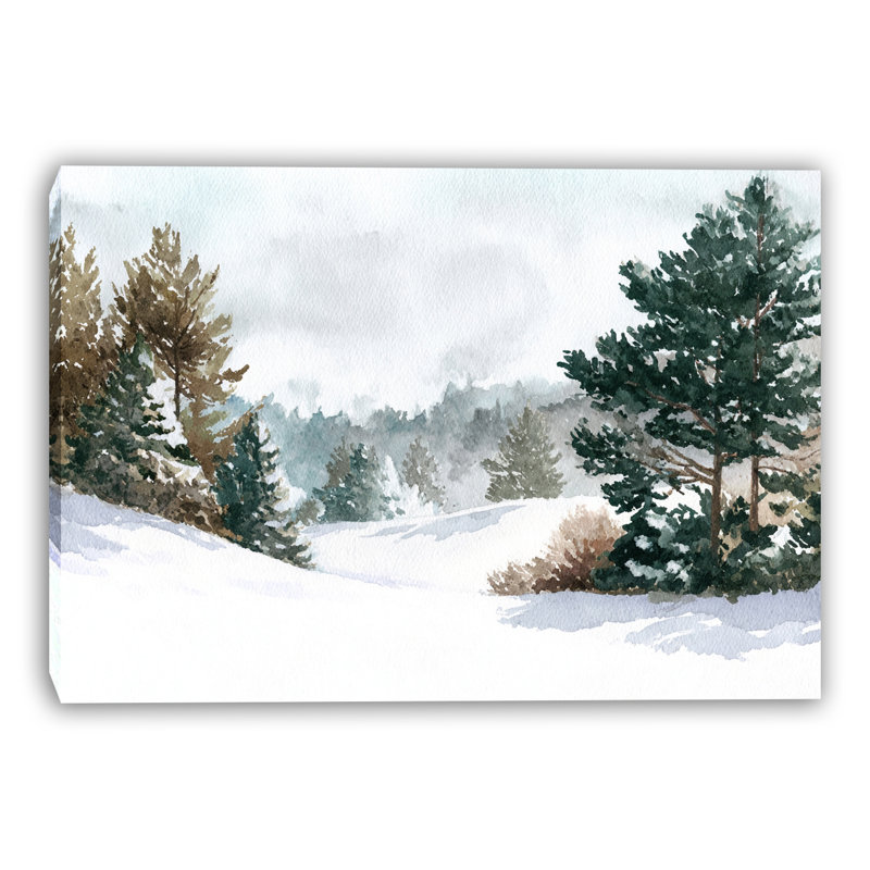 «Soft Sky Winter Winter», art mural sur toile tendue, H 36 po x l 48 po