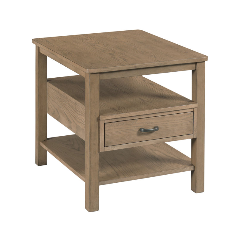 Rectangular Drawer End Table-deep, 24" H x 22" W x 26" D, Tan