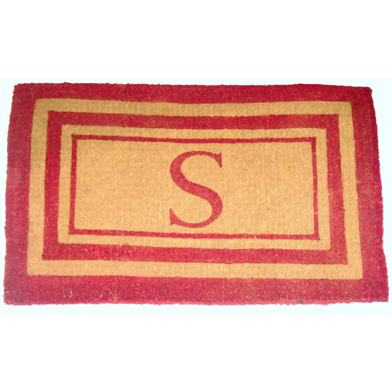 Tapis de porte extérieur monogramme Stansfield, Rectangle 2 pi x 3 pi 3 po, S