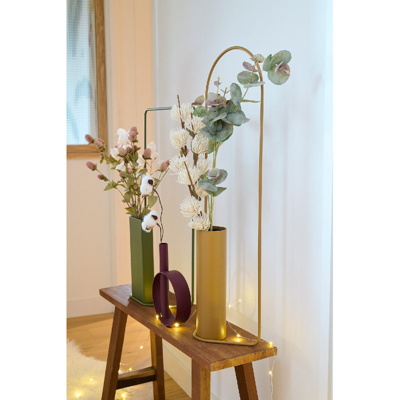Ios Steel Table Vase, Black Cherry