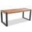 3-Pieces Outdoor Dining Table With 2 Benches, Patio Dining Set With Unique Top Texture, Acacia Wood Top & Steel Frame, All Weather Use, Outdoor Dining