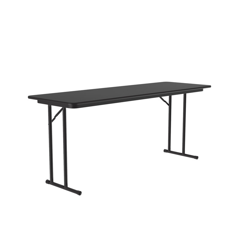 Rectangle 3 Person Training Table, Black Granite, 29" H x 60" L x 24" W, Black Granite