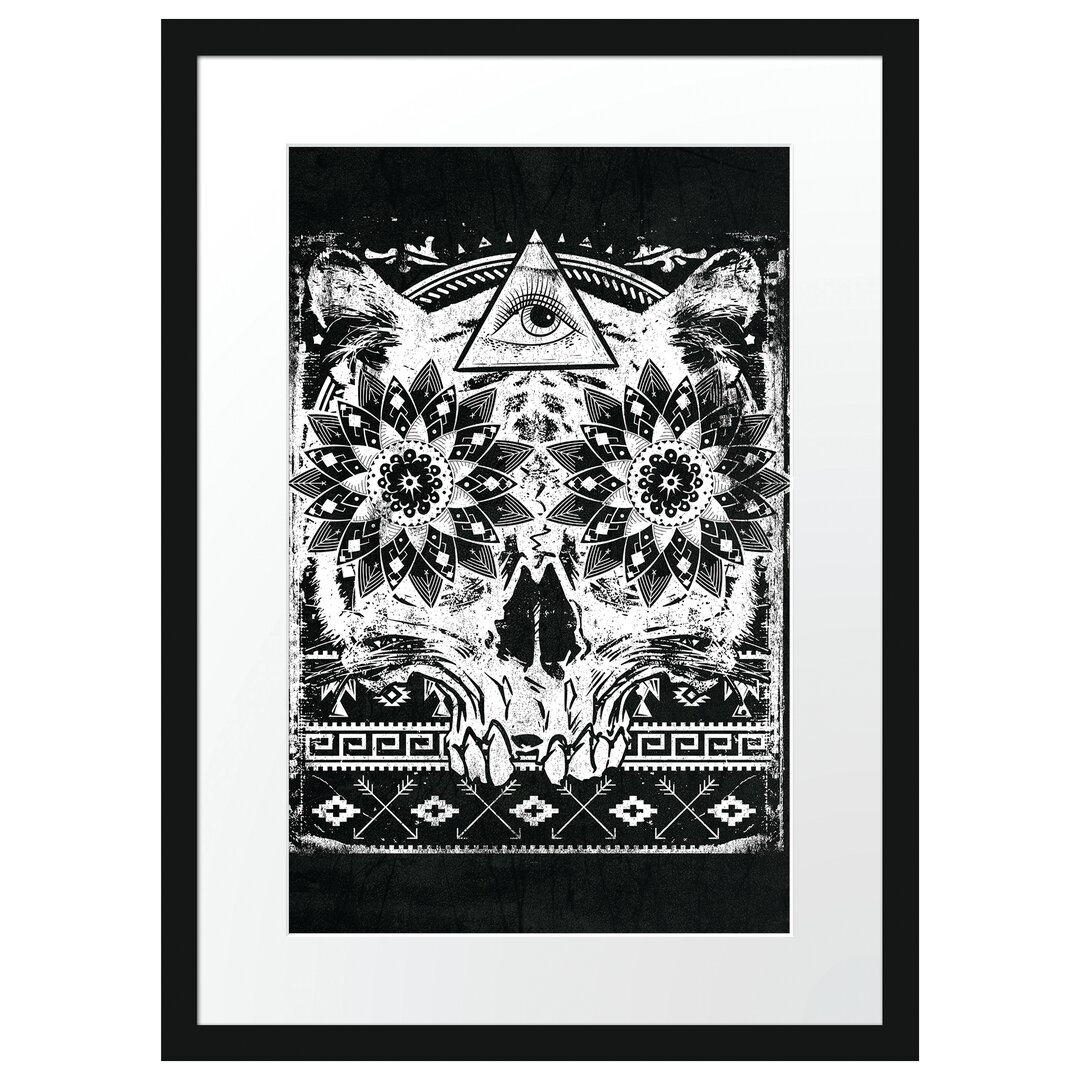 Gerahmtes Poster Lotus Black