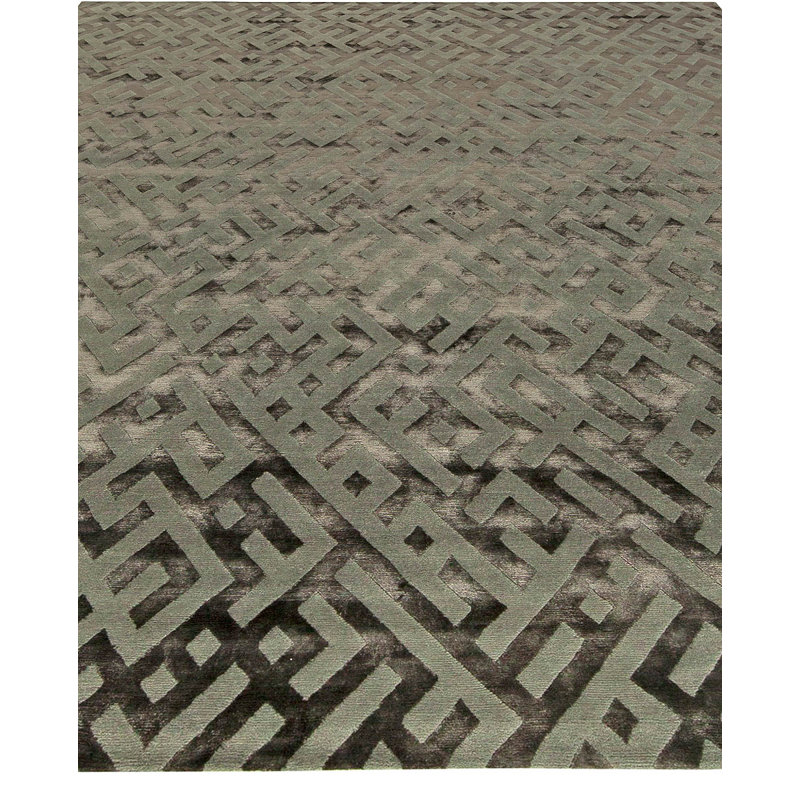 Modern One-of-a-Kind Rectangle 8' X 10' Hand Knotted Area Rug